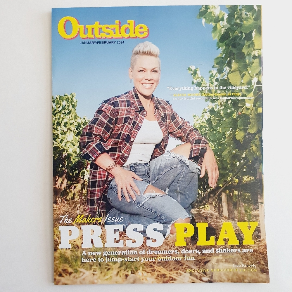 January February, 2024 Outside Magazine The Makers Issue Pink (Alecia Moore)